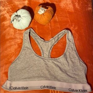 Calvin Klein gray sports bra